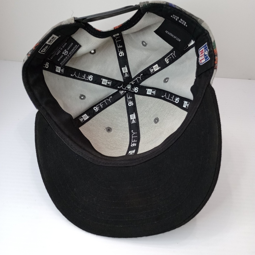 Denver Broncos New Era 9FIFTY Floral Snapback Hat Gray Black NFL - Picture 9 of 11